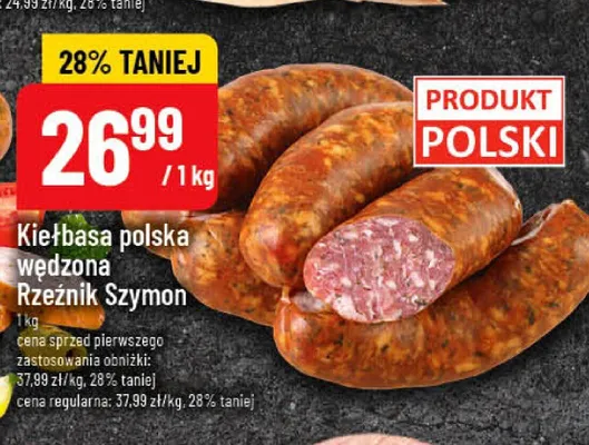 Kiełbasa polska wędzona Rzeźnik Szymon promocja w POLOmarket