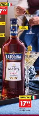 Wino czerwone Wermut La Torina Rosso promocja w Biedronka