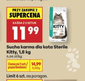 Sucha karma dla kota Sterile Kitty promocja w Biedronka