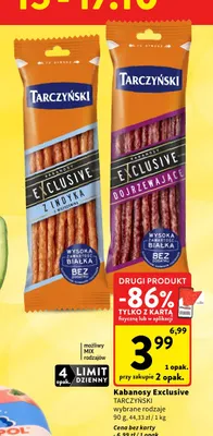 Kabanosy Exclusive dojrzewające Tarczyński promocja w Intermarche