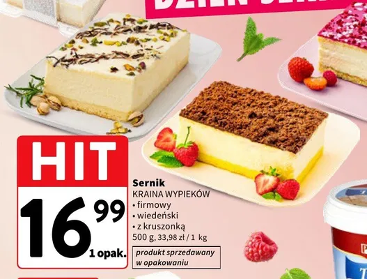 Sernik z kruszonką Kraina Wypieków promocja w Intermarche