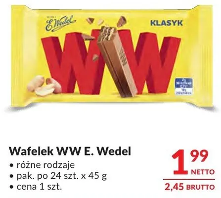 Wafelek WW E. Wedel różne rodzaje promocja w Makro