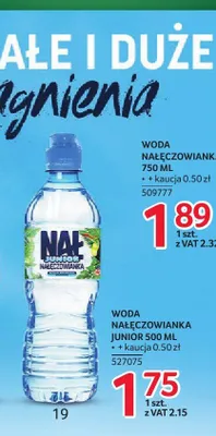 Woda niegazowana Nałęczowianka Junior promocja w Selgros