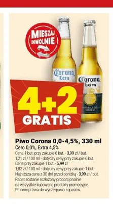 Piwo Corona Extra 4,5% promocja w Twój Market