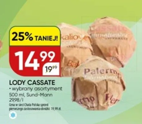Lody cassate promocja w Chata Polska