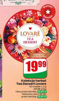 Kolekcja herbat Tea Dessert Lovare promocja w Dino