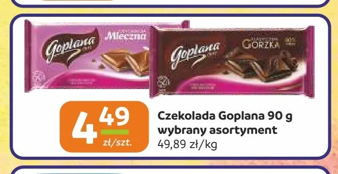 Czekolada Goplana Mleczna promocja w Gama
