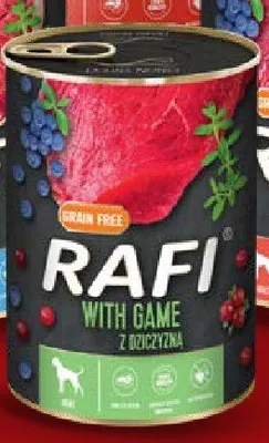 Karma dla psów mokra Rafi z dziczyzną promocja w Lidl