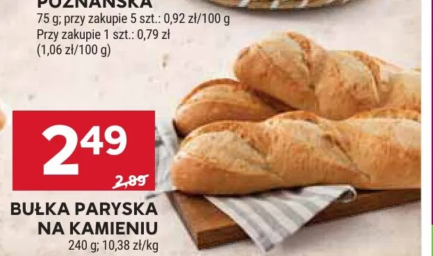 Bułka paryska na kamieniu promocja w Stokrotka