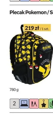 Plecak pokemon pikachu promocja w Empik