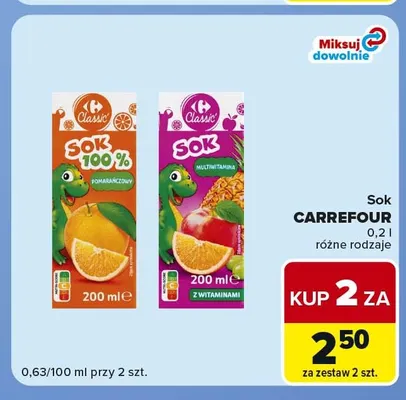Sok multiwitamina Carrefour promocja w Carrefour Market