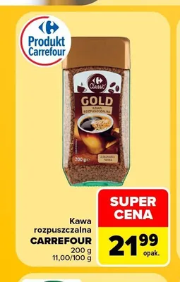 Kawa rozpuszczalna Carrefour Gold promocja w Carrefour Market