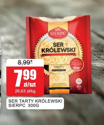 Ser tarty Królewski Sierpc promocja w Bingo
