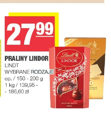Praliny Lindor Lindt promocja w SPAR
