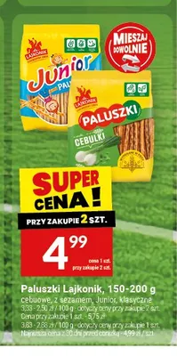Paluszki Lajkonik Junior promocja w Twój Market