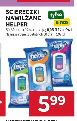 Ściereczki nawilżane Helper promocja w Stokrotka