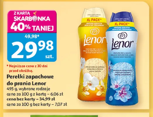 Perełki zapachowe do prania Lenor promocja w Auchan