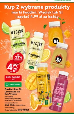 Produkty Foodini, Wycisk lub S! promocja w Żabka