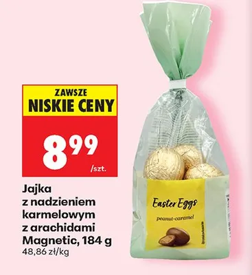 Jajka z nadzieniem karmelowym z arachidami promocja w Biedronka