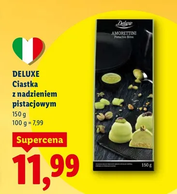 Ciastka z nadzieniem pistacjowym promocja w Lidl