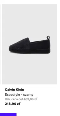 Espadryle Calvin Klein czarne promocja w Lounge by Zalando