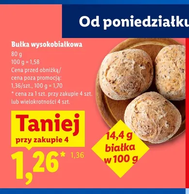 Bułka wysokobiałkowa promocja w Lidl