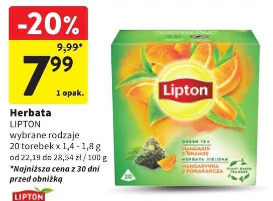 Herbata wybrane rodzaje promocja w Intermarche