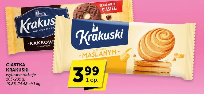 Ciastka Krakuski wybrane rodzaje promocja w ABC