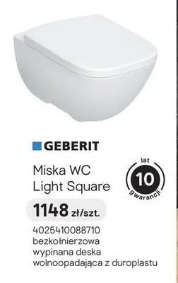 Miska WC Geberit Light Square promocja w Castorama
