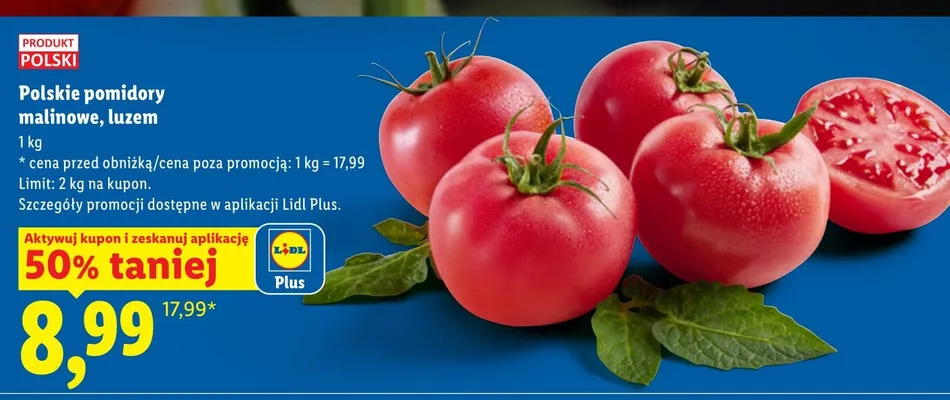 Pomidory malinowe polskie luzem Lidl promocja w Lidl