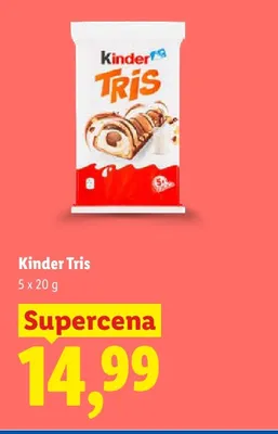 Ciastka Kinder Tris 5-pak promocja w Lidl