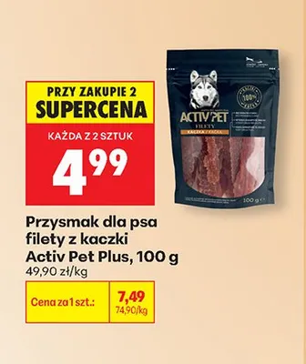 Przysmak dla psa filety z kaczki Activ Pet Plus promocja w Biedronka