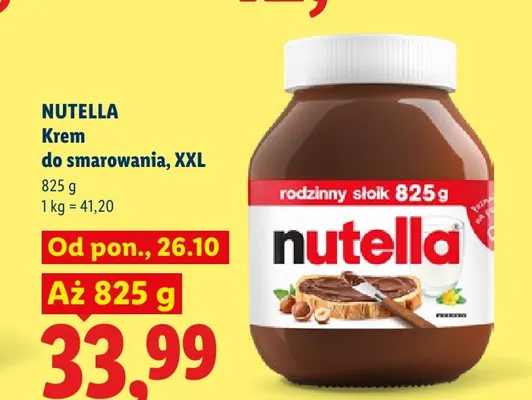 Krem do smarowania Nutella XXL promocja w Lidl