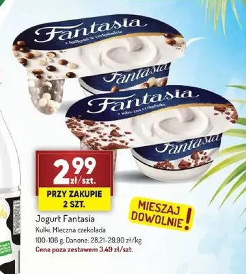 Jogurt Fantasia z mleczną czekoladą promocja w Avita