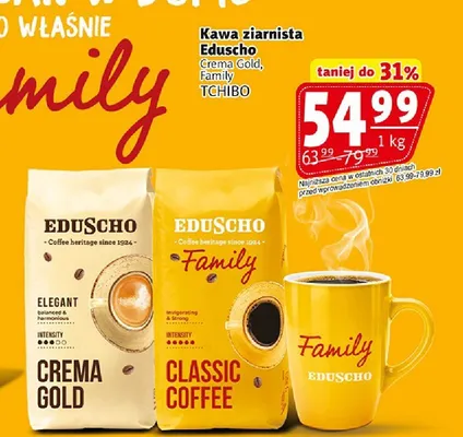 Kawa ziarnista Eduscho Crema Gold promocja w Prim Market