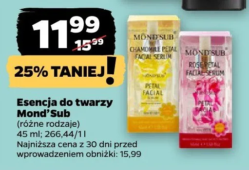 Esencja do twarzy Mond'Sub promocja w Netto