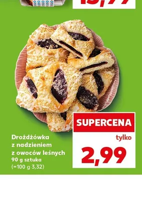 Drożdżówka z nadzieniem z owoców leśnych promocja w Kaufland