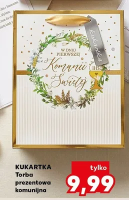 Torba prezentowa komunijna Kukartka promocja w Kaufland