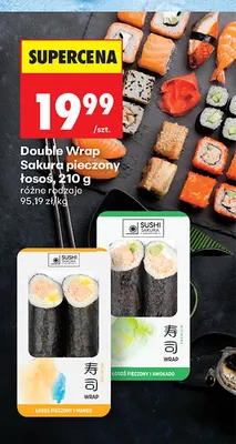Double Wrap Sakura łosoś pieczony i awokado promocja w Biedronka