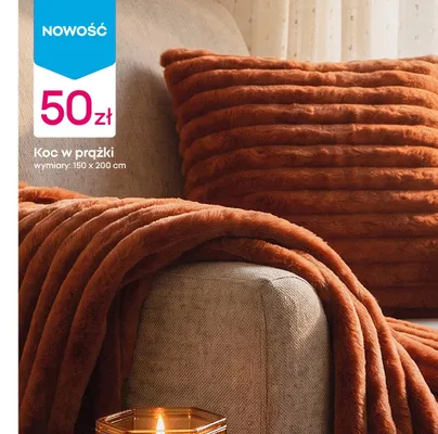 Koc w prążki promocja w Pepco