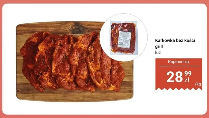 Karkówka bez kości grill luz promocja w Dino