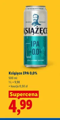 Piwo bezalkoholowe Książęce IPA promocja w Lidl