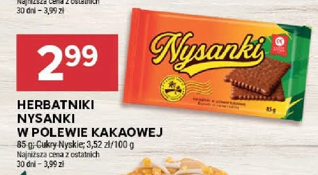 Herbatniki nysanki w polewie kakaowej promocja w Stokrotka