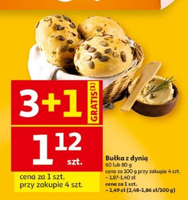 Bułka z dynią promocja w Auchan