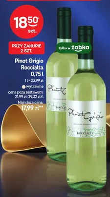 Wino Pinot Grigio Roccialta wytrawne promocja w Żabka