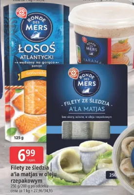 Filety ze śledzia a'la matjas w oleju rzeżuchowym promocja w Leclerc