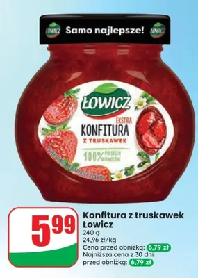 Konfitura z truskawek Łowicz promocja w Dino