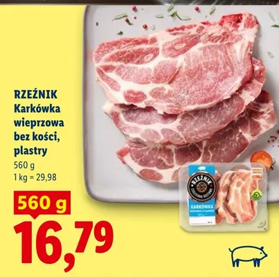 Karkówka wieprzowa bez kości plastry Rzeźnik promocja w Lidl