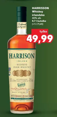 Whisky irlandzka Harrisson 40% alk. promocja w Kaufland