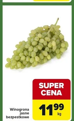 Winogrona jasne bezpestkowe promocja w Carrefour Express